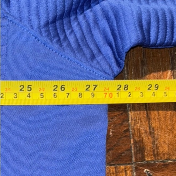 Colosseum PITT Blue and Yellow Zip Up Sweater with Textured Pattern - Picture 7 of 9